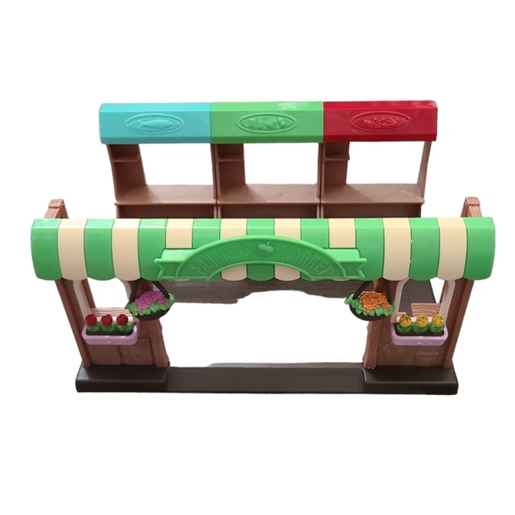 Li’l Woodzeez Hoppin’ Farmers Market Store Playset - Picture 1 of 4